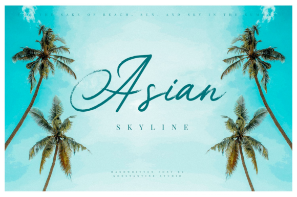 Asian Skyline Font for Elegant Branding