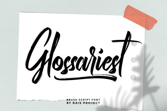 Glossariest: A Bold Script Handwritten Typeface for Editorial Design