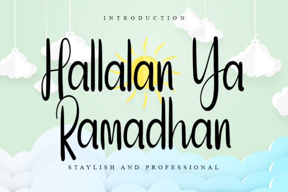 Hallalan Ya Ramadhan Font for Editorial Design