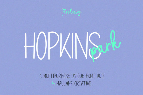 Hopkins Park Typeface for Editorial Design
