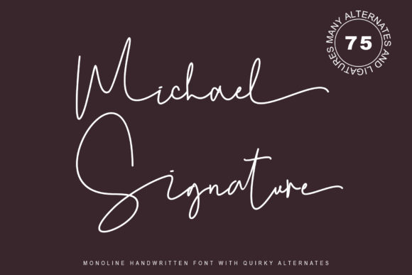 Michael Signature Font for Elegant Handmade Designs