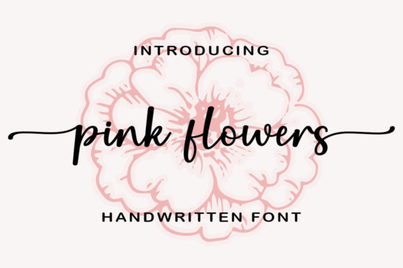 Pink Flowers: A Charming Script Handwritten Font