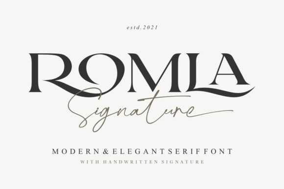 Romla Signature: The Modern Serif Typeface for Marketers