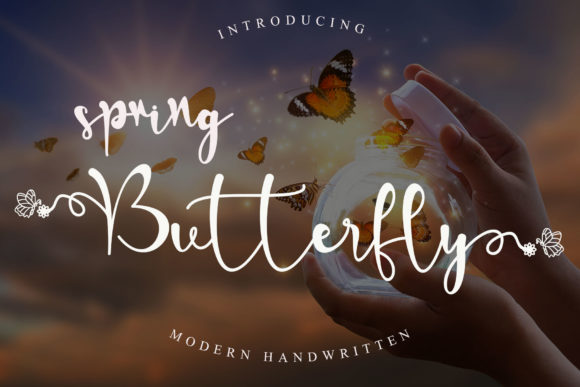 Spring Butterfly Font Review for Brand Design