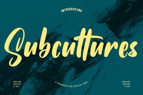 Subcultures: The Elegant Handwritten Typeface for Editors