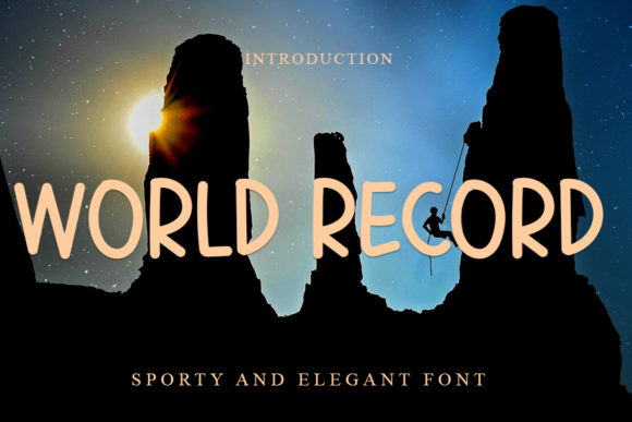 World Record Handwritten Font for Web Design